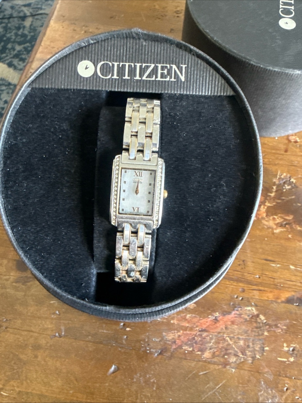 CITIZEN ECO-DRIVE WOMEN'S WATCH Mother Of Pearl Face 2 Tone Panther Link